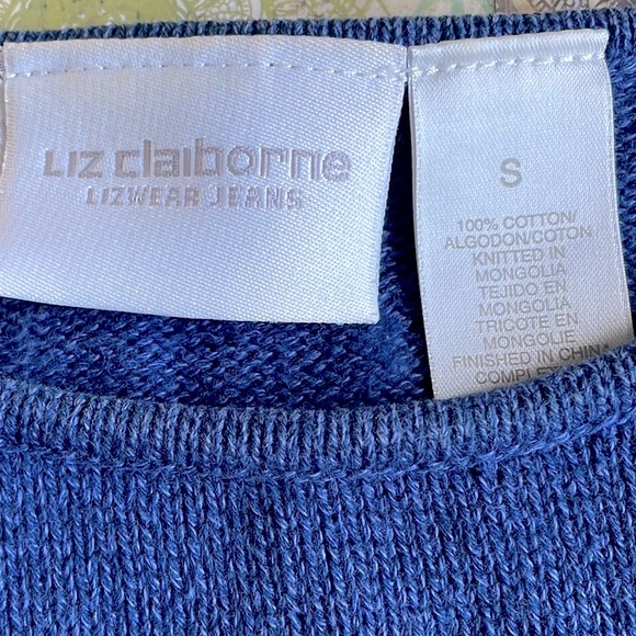 Liz Claiborne Vintage Boat Neck Floral Embroidered Sweater - Picture 4 of 5